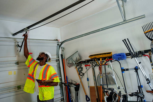 Professional Garage Door Installation technician working in Wildwood, NJ